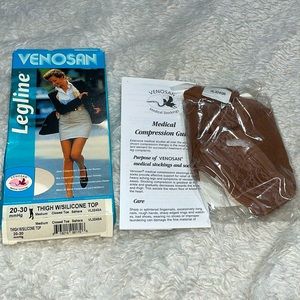 Legline Venosan 20-30 mmHg Size M medical stockings, thigh, silicone,top New